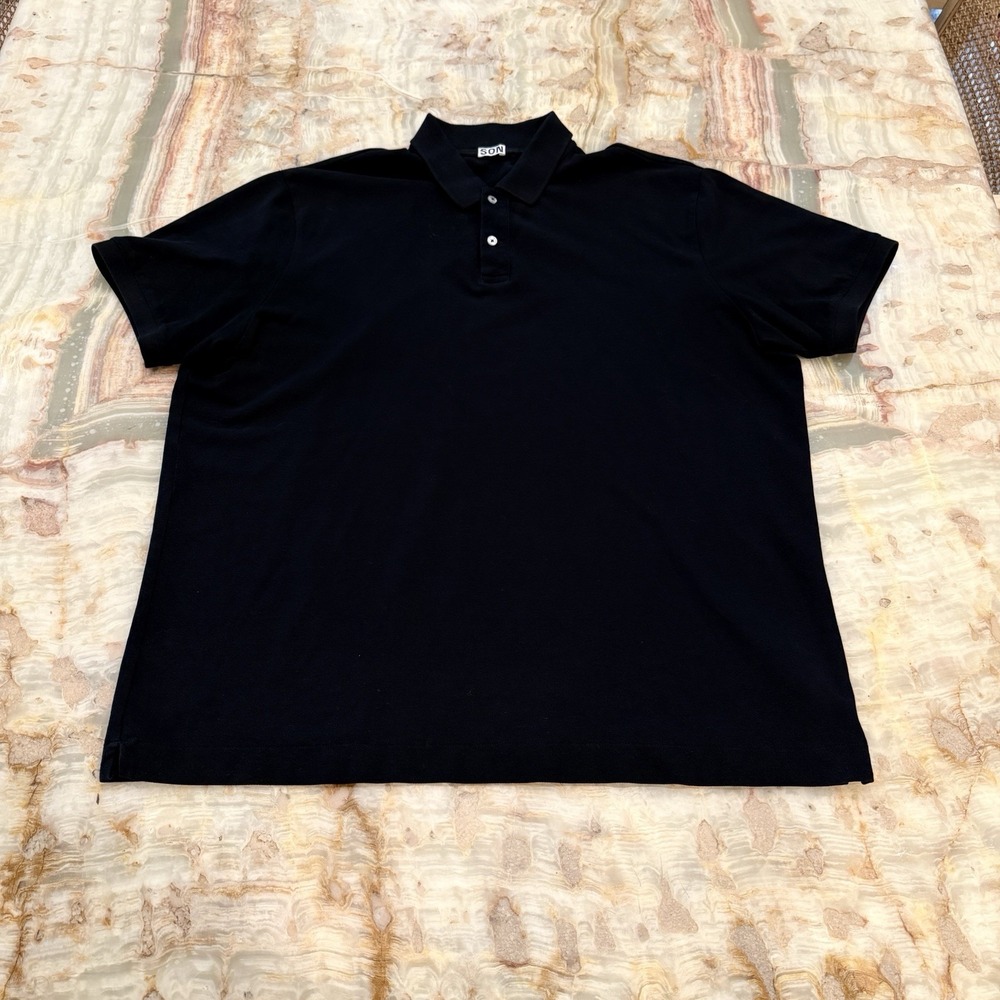 Son of a Tailor Mens 10R Black Polo‎ Shirt Short Sleeve Cotton Blend